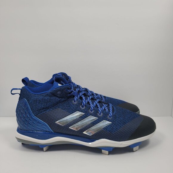 Adidas Power Alley 5 Mid Men's Blue Baseball Cleats B39195 US Size 15 NWOT